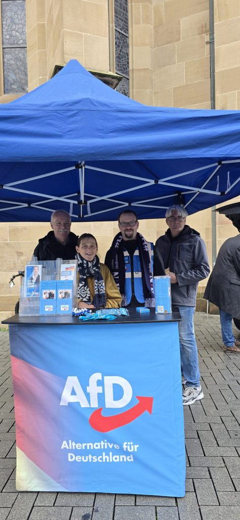 Die AfD-Stadtratsfraktion Heilbronn war mit einem Infostand in der Innenstadt vertreten. Viele Bürger nutzten die Gelegenheit zu persönlichen Gesprächen.